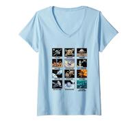 Femme Types de sondes spatiales Graphique d'exploration Spatiale T-Shirt avec Col en V