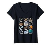 Femme Types de sondes spatiales Graphique d'exploration Spatiale T-Shirt avec Col en V