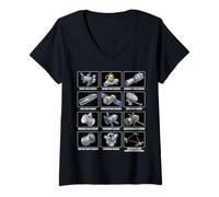 Femme Types de télescopes spatiaux Astronomie et Exploration Spatiale T-Shirt avec Col en V