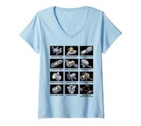Femme Types de télescopes spatiaux Astronomie et Exploration Spatiale T-Shirt avec Col en V
