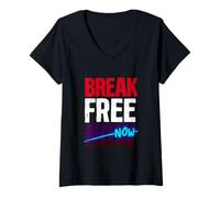 Femme Typographie de Motivation audacieuse T-Shirt avec Col en V