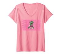 Femme Tyrannosaure Rex Trex Dinosaure Fille Maman Coquette Bow T-Shirt avec Col en V
