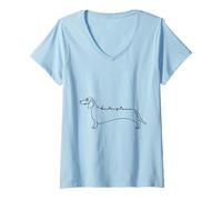 Femme U Belong to Me Dachshund T-Shirt avec Col en V