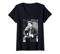 Femme U2 Bono au Stade de Wembley pour Live Aid 1985 T-Shirt avec Col en V
