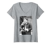 Femme U2 Bono au Stade Live Aid de Wembley 1985 T-Shirt avec Col en V