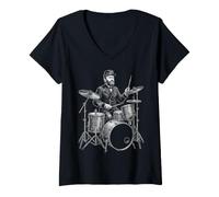 Femme Ulysses S Grant Drum T-Shirt avec Col en V