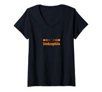 Femme Umbraphile Total Solar Eclipse - Hauts, t-Shirts et Accessoires T-Shirt avec Col en V