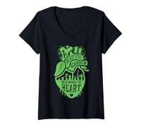 Femme Un Beau Jardin est Une œuvre Anatomique d'un Amoureux des Plantes T-Shirt avec Col en V