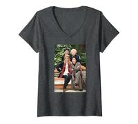 Femme Un Casting Absolument Fabuleux pour Joanna Lumley et Jennifer Saunders T-Shirt avec Col en V