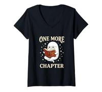 Femme Un chapitre de Plus, Histoires et Traditions, Lecteur littéraire, Bookworm T-Shirt avec Col en V