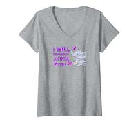 Femme Un éléphant de Sensibilisation à la maladie d'Alzheimer Dont Je me souviendrai pour Vous T-Shirt avec Col en V