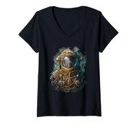 Femme Un Extraterrestre sur Terre T-Shirt avec Col en V