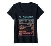 Femme Un Gars colombien drôle Colombia Roots T-Shirt avec Col en V
