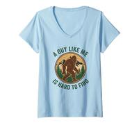Femme Un Gars comme Moi a du Mal à trouver Bigfoot Funny Forest Dad T-Shirt avec Col en V