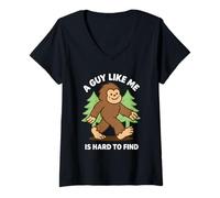 Femme Un Gars comme Moi est Difficile à trouver Bigfoot pour la Saint-Valentin T-Shirt avec Col en V