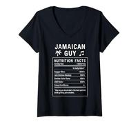 Femme Un Gars jamaïcain drôle, des Hommes Fiers, Racines jamaïcaines T-Shirt avec Col en V