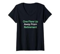 Femme Un Guerrier des Maladies chroniques à la Retraite T-Shirt avec Col en V