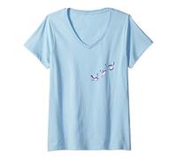 Femme Un Joli Cadeau pour un Colibri: Oiseaux Illustrés - Colibris T-Shirt avec Col en V