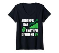 Femme Un Jour de Plus Un Revenu de Plus Dividende T-Shirt avec Col en V
