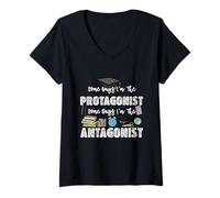 Femme Un Jour, Je Serai Le Professeur d'anglais protagoniste et antagoniste T-Shirt avec Col en V