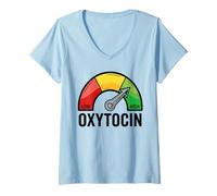 Femme Un Mème Élevé en Ocytocine Abaisse Les Niveaux De Cortisol T-Shirt avec Col en V