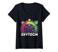Femme Un Mème Élevé en Ocytocine Abaisse Les Niveaux De Cortisol T-Shirt avec Col en V