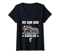 Femme Un Papa de Voitures télécommandées drôle comme Un père Ordinaire, mais Plus Cool pour la fête des pères T-Shirt avec Col en V