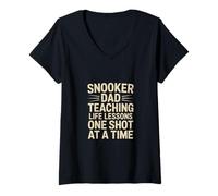 Femme Un père de snooker donne des leçons de vie, un coup à la fois T-Shirt avec Col en V