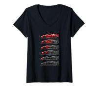 Femme Un Plan d'évolution des Supercars pour Faire progresser Les hypercars T-Shirt avec Col en V