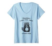 Femme Un Raton Laveur drôle, Parfois, J'Ai l'impression Que Je ne Peux Pas me Sentir Graphique T-Shirt avec Col en V