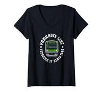 Femme Un Train de Tokyo de la Ligne Yamanote l'écrase Depuis 1885 Souvenir T-Shirt avec Col en V
