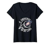 Femme Un univers dans l'espace astronomique de mon objectif T-Shirt avec Col en V