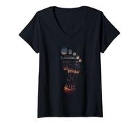 Femme Un Voyage de 1000 Miles Commence par Un Pas T-Shirt avec Col en V