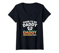 Femme Un voyage passionnant pour bientôt papa T-Shirt avec Col en V