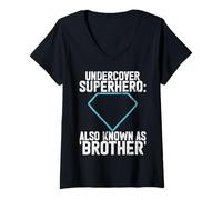 Femme Undercover Superhero également connu sous Le nom de Brother T-Shirt avec Col en V