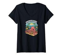 Femme Underwater Basket Weaving Champion Octopus Funny T-Shirt avec Col en V