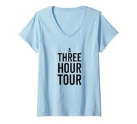Femme Une Aventure de Voyage inspirée d'une tournée de Trois Heures T-Shirt avec Col en V