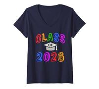 Femme Une Classe Amusante d'une équipe d'annuaires Seniors Presque là pour 2026 T-Shirt avec Col en V