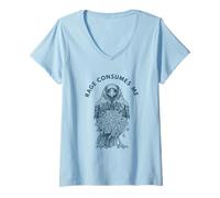 Femme Une drôle de Rage me Consume Crow T-Shirt avec Col en V