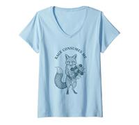 Femme Une drôle de Rage me Consume Fox T-Shirt avec Col en V