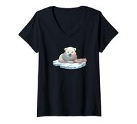 Femme Une écharpe Chaude. pour Les Amateurs d'ours Polaires T-Shirt avec Col en V