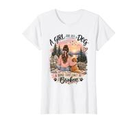 Femme Une Fille et Son Chien : Un Lien indéfectible T-Shirt Graphique avec Valeur