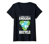 Femme Une Fois n'est Pas suffisant, Recycler T-Shirt avec Col en V