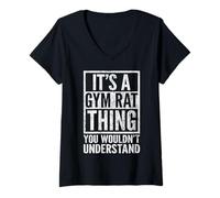 Femme Une histoire de Gym Rat que vous ne comprendriez pas - Gym Rat's Saying T-Shirt avec Col en V