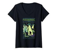 Femme Une Introduction au Monde paranomal Cryptids drôle T-Shirt avec Col en V