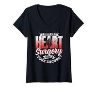 Femme Une Opération du Cœur Quelle Est Votre Excuse Patient T-Shirt avec Col en V