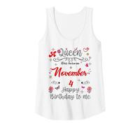 Femme Une Reine est née Le 4 Novembre (4e Anniversaire de Naissance) Débardeur