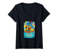 Femme Une Saga des Mers L'Aventure de l'enfance de Kenneth Grahame Sea T-Shirt avec Col en V