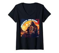Femme Une Terre, Une mère T-Shirt avec Col en V