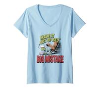 Femme Une Tortue est Sortie du lit Big Make Make T-Shirt avec Col en V